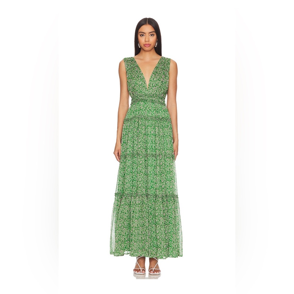 ASTR THE LABEL | Edessa Dress in Green Pink Floral | Size M